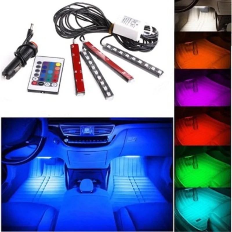 Car RGB LED Ambient Lights Auto Interior Decorative Atmosphere RGB 7 colors Pathway Floor Light Strip Remote Control 12V
Car RGB LED Ambient Lights Auto Interior Decorative Atmosphere RGB 7 colors Pathway Floor Light Strip Remote Control 12V