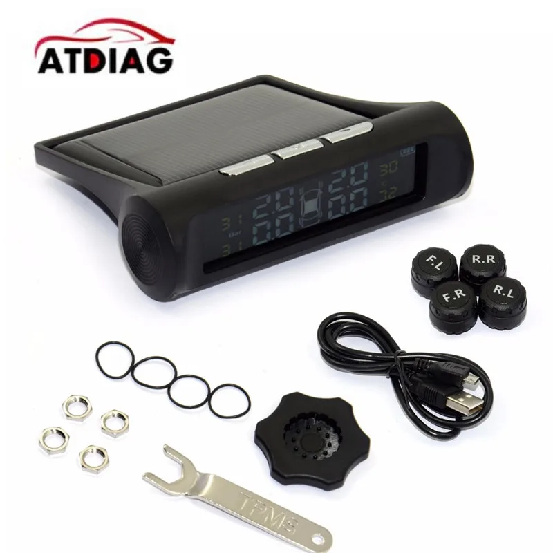 TPMS Tyre Pressure Monitoring System Solar Power Digital LCD Display Security Tyre Pressure Alarm Systems ELM327 OBD2
TPMS Tyre Pressure Monitoring System Solar Power Digital LCD Display Security Tyre Pressure Alarm Systems ELM327 OBD2