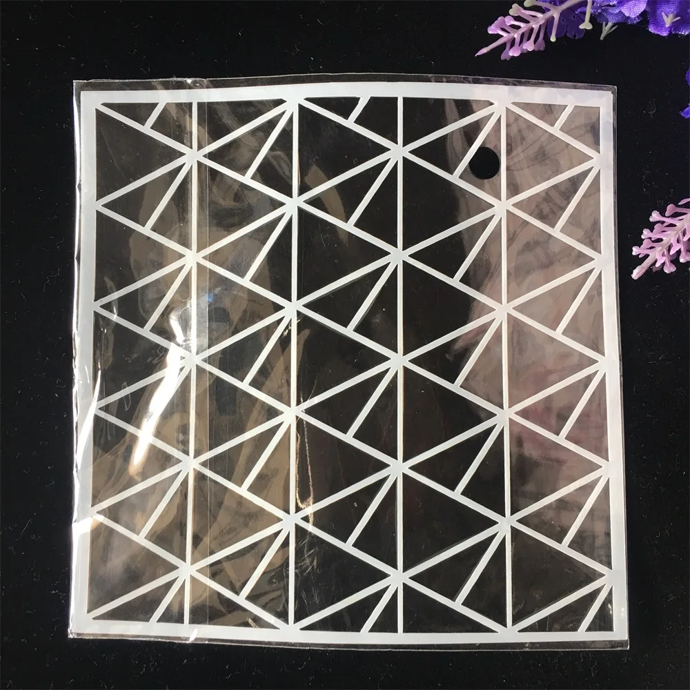 1Pcs 13cm Geometry Tri-angle DIY Craft Layering Stencils Wall Painting Scrapbooking Stamping Embossing Album Card Template
1Pcs 13cm Geometry Tri-angle DIY Craft Layering Stencils Wall Painting Scrapbooking Stamping Embossing Album Card Template