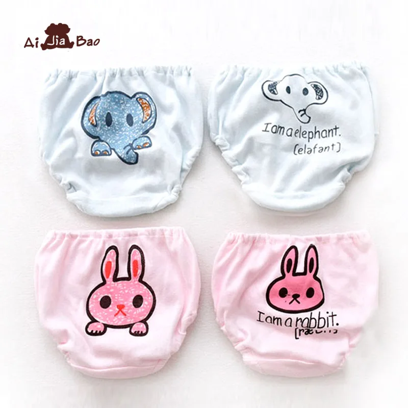 4pcs/lot Free shipping cartoon baby training pants Girls Boys underwear Reusable children's infantil | Детская одежда и обувь