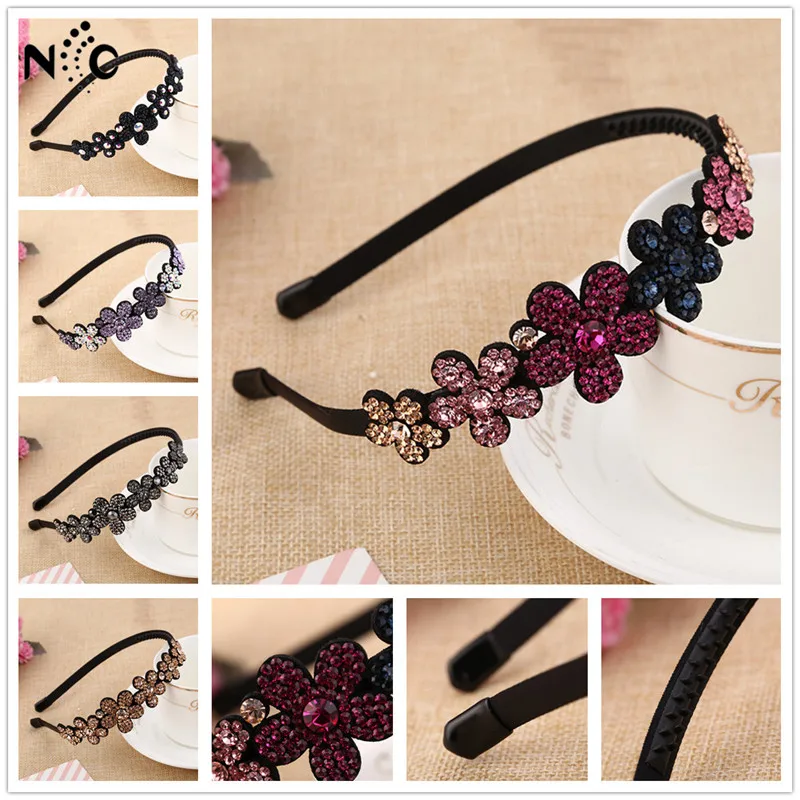 Hot Sale 1pc/lot Girl Colorful Rhinestone Crystal Flower Hair Bands For Women Fashion Headband Jewelry Headwear Hair Accessories
Hot Sale 1pc/lot Girl Colorful Rhinestone Crystal Flower Hair Bands For Women Fashion Headband Jewelry Headwear Hair Accessories