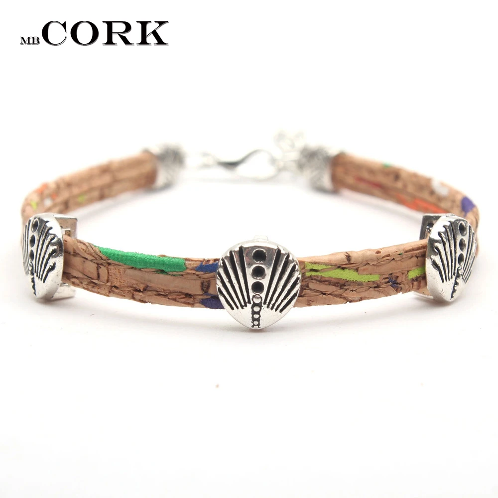 Natural Cork handmade simple colorful cork with small shell bracelet vintage original wooden jewelry From PORTUGAL BR-230
Natural Cork handmade simple colorful cork with small shell bracelet vintage original wooden jewelry From PORTUGAL BR-230