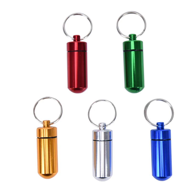 Portable Waterproof Mini Blue Aluminum Keychain Pill Storage Outdoor Emergency Capsule Drug Bottle Holder Keychain Pocket Cases
Portable Waterproof Mini Blue Aluminum Keychain Pill Storage Outdoor Emergency Capsule Drug Bottle Holder Keychain Pocket Cases