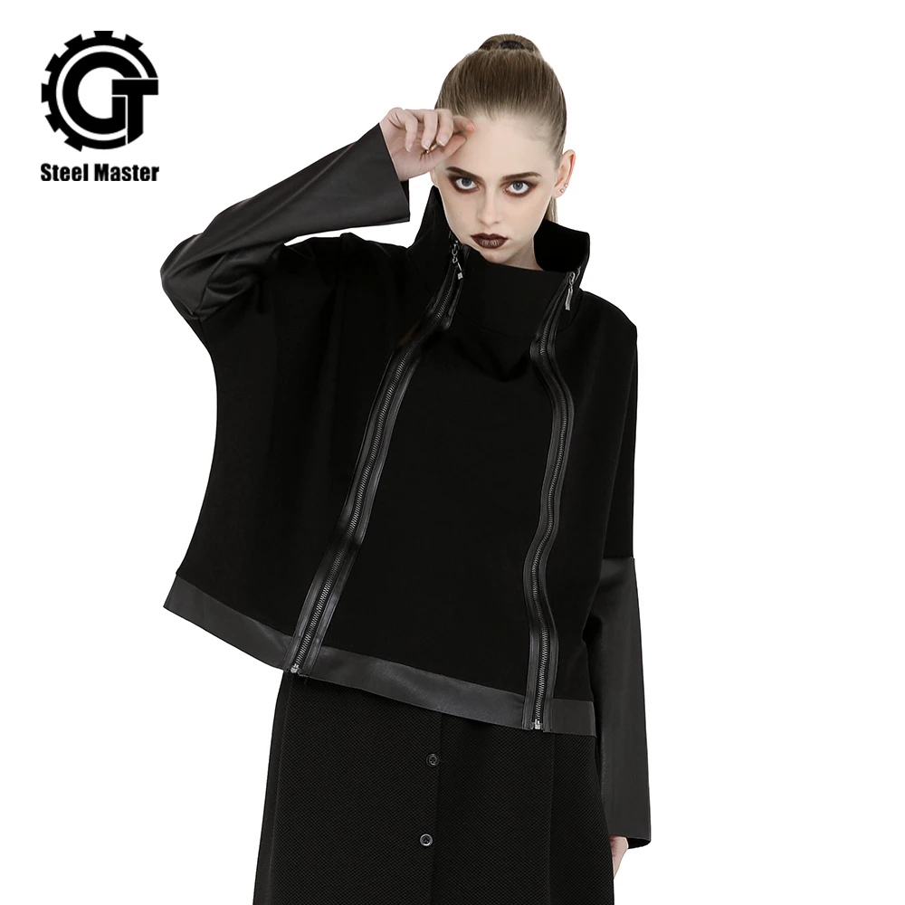 2019 New Punk Double Zip Personality Female Harajuku Bf Wind Loose Fashion Handsome PU Stitching
2019 New Punk Double Zip Personality Female Harajuku Bf Wind Loose Fashion Handsome PU Stitching