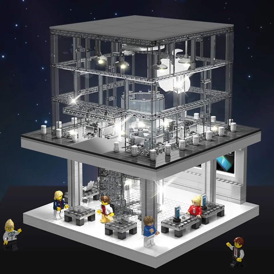 LED Apple Flagship Store 1116 Pcs Bricks Legoing City Street View Creative Model Building Blocks Kids Gifts Toys For Children
LED Apple Flagship Store 1116 Pcs Bricks Legoing City Street View Creative Model Building Blocks Kids Gifts Toys For Children