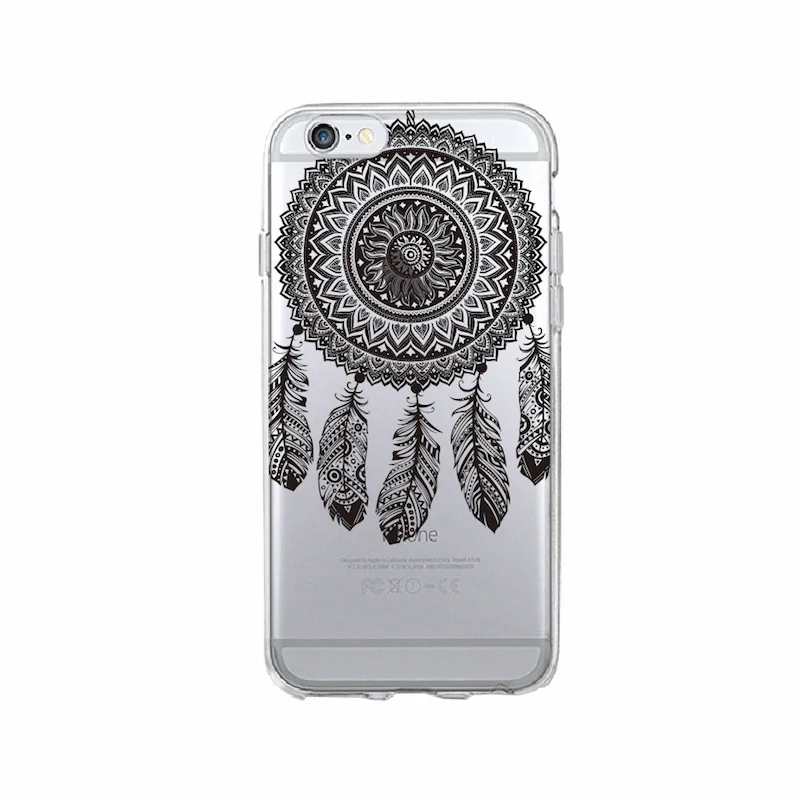 Coque Attrape rêve pour Iphone 5/5C/5S/6/6S/7/7 Plus/8/8 Plus/X/XS capteur de rêves amerindien culture amerindienne peuple indien perle tissage toile tissée en lin cauchemars mauvais rêves araignée