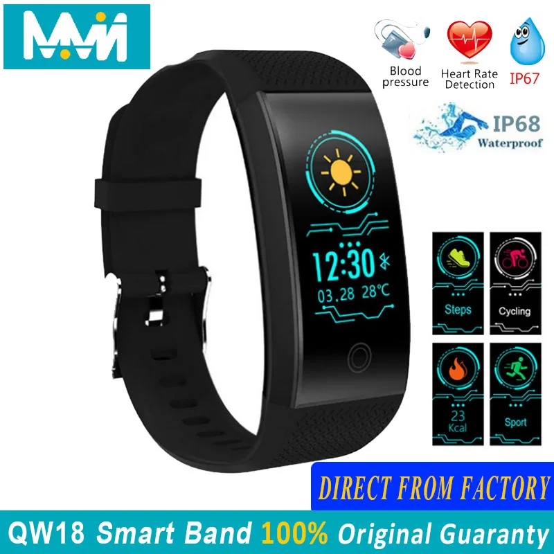 QW18 Smart Band Waterproof Blood Pressure Heart Rate Tracker Fitness Tracker wristband Intelligent Bluetooth 4.0 Smart bracelet
QW18 Smart Band Waterproof Blood Pressure Heart Rate Tracker Fitness Tracker wristband Intelligent Bluetooth 4.0 Smart bracelet