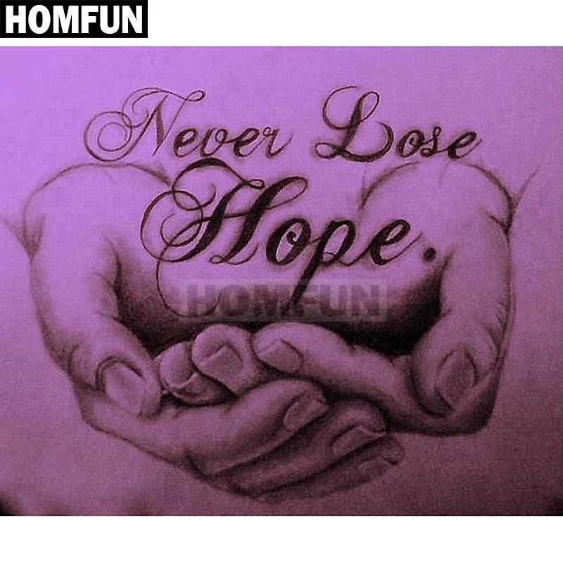 HOMFUN Full Square/Round Drill 5D DIY Diamond Painting "Never Lose Hope" Embroidery Cross Stitch 5D Home Decor Gift A01040
HOMFUN Full Square/Round Drill 5D DIY Diamond Painting "Never Lose Hope" Embroidery Cross Stitch 5D Home Decor Gift A01040