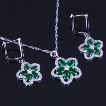 Fancy Green Cubic Zirconia White CZ Silver Plated Jewelry Sets Earrings Pendant Chain V0022
Fancy Green Cubic Zirconia White CZ Silver Plated Jewelry Sets Earrings Pendant Chain V0022
