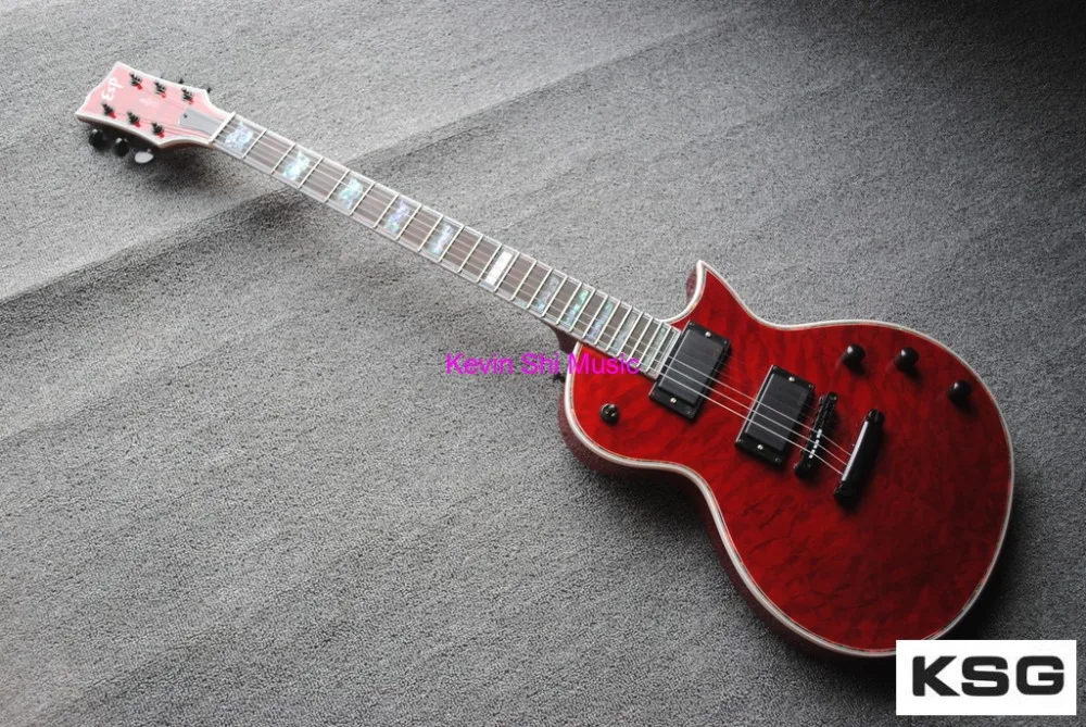 red eclipse guitar quilted maple top eclipse deluxe custom electric guitar 9V active emg pickups KSG guitar free shipping
red eclipse guitar quilted maple top eclipse deluxe custom electric guitar 9V active emg pickups KSG guitar free shipping