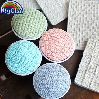 14 styles knitting Fondant silicone molds knit printing pad texture template cake decorating mold kitchen baking tools F0815D
14 styles knitting Fondant silicone molds knit printing pad texture template cake decorating mold kitchen baking tools F0815D