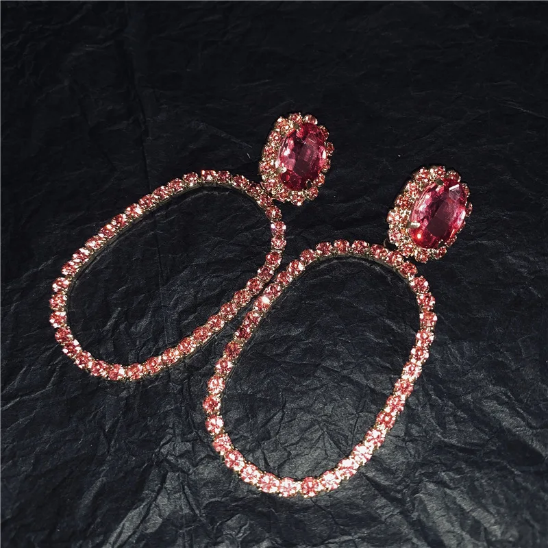 New Fashion Red Crystal Rhinestone Dangle Earrings For Women big Round pendant Drop earring Statement Earrings Wedding jewelry
New Fashion Red Crystal Rhinestone Dangle Earrings For Women big Round pendant Drop earring Statement Earrings Wedding jewelry