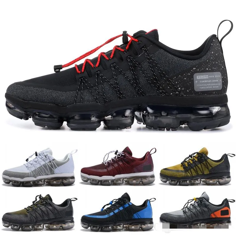 

Run Utility Men Running Shoes Best Quality Black Anthracite White Reflect Silver Discount Shoes Sport Sneakers Size 40-45