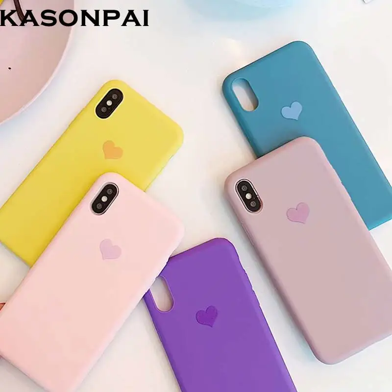 Candy Color Cover For iPhone 7 Plus X XS Love Heart Phone Case for iPhone Xs Max XR 8 7 6 6S Plus Soft TPU Silicone Cases Coque
Candy Color Cover For iPhone 7 Plus X XS Love Heart Phone Case for iPhone Xs Max XR 8 7 6 6S Plus Soft TPU Silicone Cases Coque