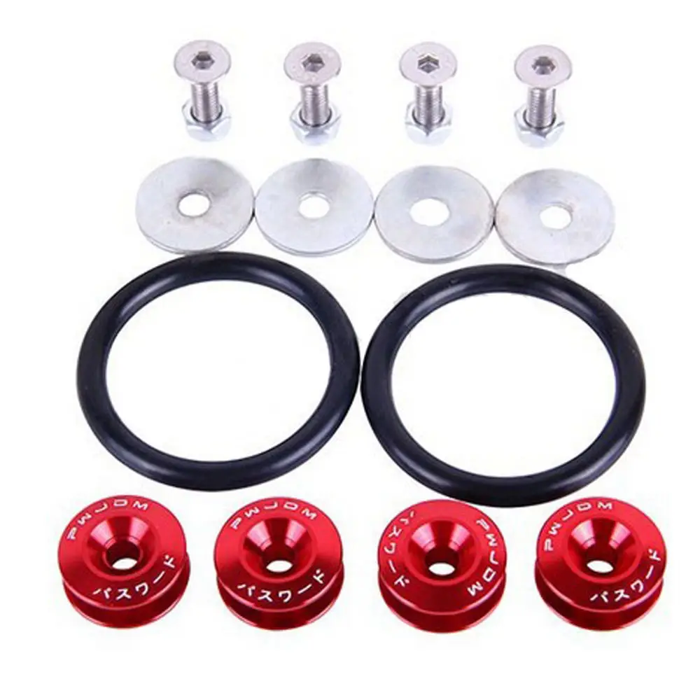 4PCS/SET Aluminum Bumper Quick release Bolt Kit Trunk hatch Lid Red M6 Front Rear Fender JDM Racing CNC Universal Car
4PCS/SET Aluminum Bumper Quick release Bolt Kit Trunk hatch Lid Red M6 Front Rear Fender JDM Racing CNC Universal Car