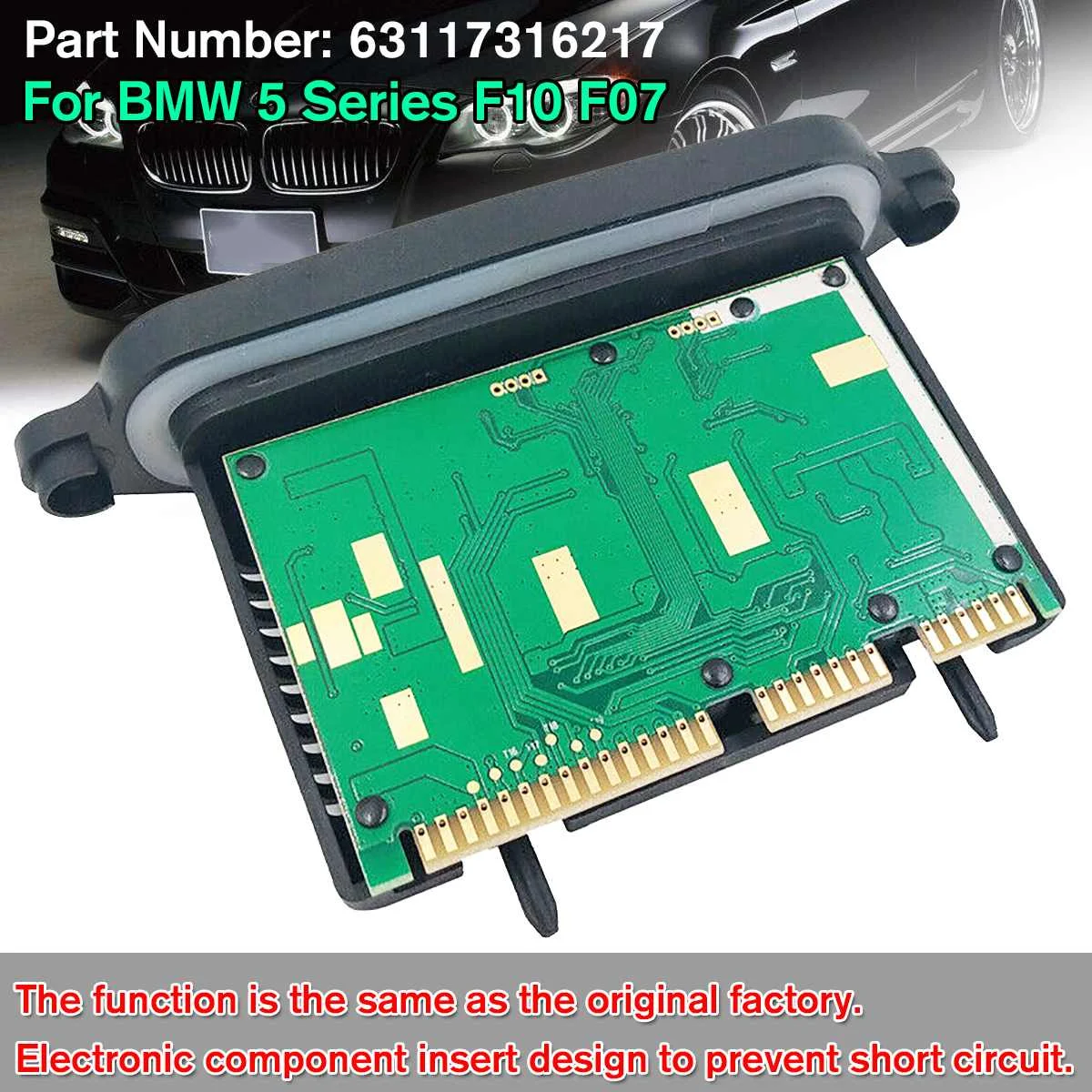 High quality Brand New Headlight Driver Module AHL Xenon Control TMS Module Unit 63117316217 For BMW 5 Series F07 F10
High quality Brand New Headlight Driver Module AHL Xenon Control TMS Module Unit 63117316217 For BMW 5 Series F07 F10