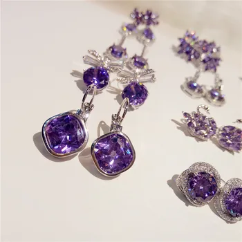 Amethyst Drop Earring For Women S925 Sterling Silver Light Purple Gemstone Temperament Long Fine Jewelry Vintage Bijouterie
Amethyst Drop Earring For Women S925 Sterling Silver Light Purple Gemstone Temperament Long Fine Jewelry Vintage Bijouterie