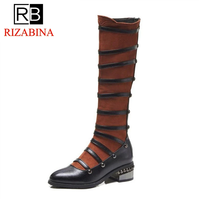 RizaBina Plus Size 32-48 Women Knee High Boots Mixed Color Warm Fur Shoes Woman Winter Fashion Patchwork Square Heels Boots
RizaBina Plus Size 32-48 Women Knee High Boots Mixed Color Warm Fur Shoes Woman Winter Fashion Patchwork Square Heels Boots