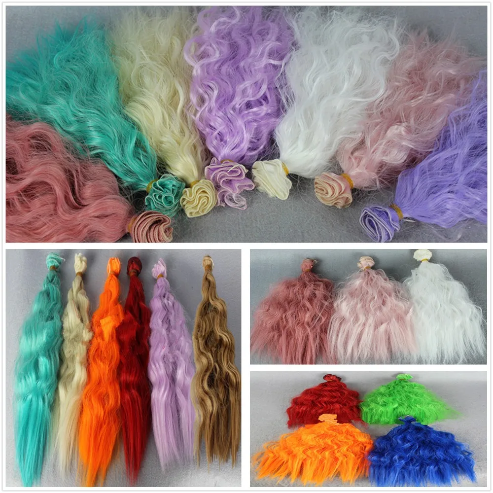 3Pcs/lot NEW Corn Curly Wavy Doll DIY Wigs For 1/3 1/4 1/6 BJD SD High-temperature Wire Handmade Doll Wig Hair 25*100CM 13Colors
3Pcs/lot NEW Corn Curly Wavy Doll DIY Wigs For 1/3 1/4 1/6 BJD SD High-temperature Wire Handmade Doll Wig Hair 25*100CM 13Colors