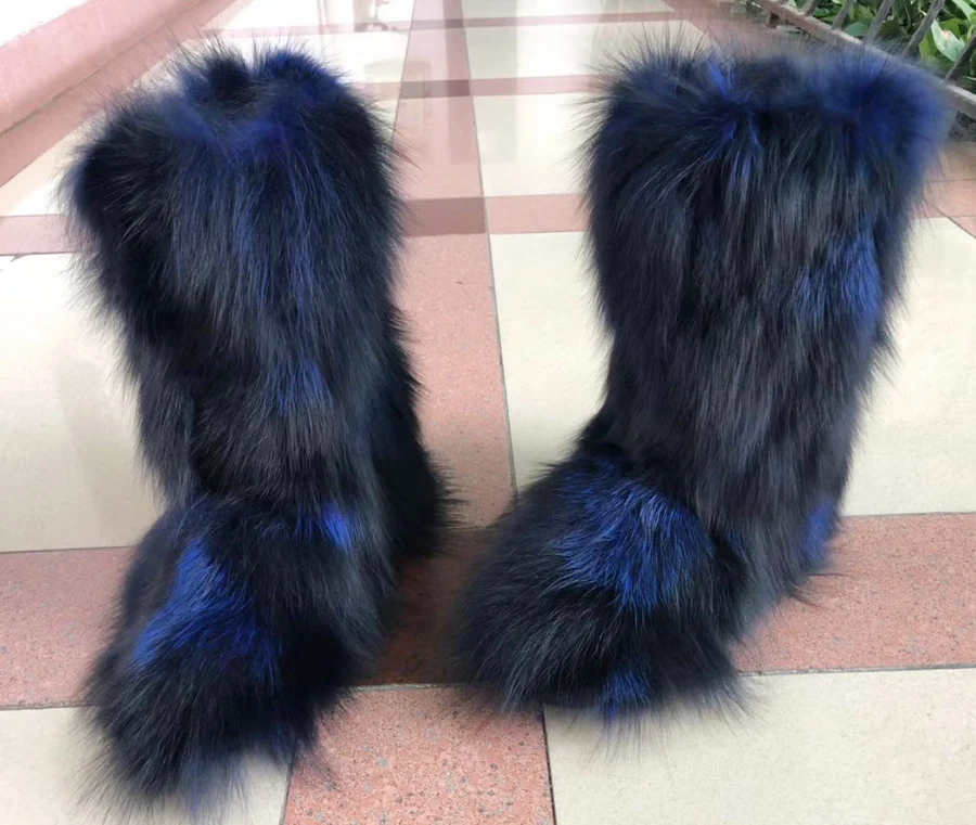 Micholediys 2019 New Arrival Handmade Winter Fox Fur Blue Snow Boots Fox Double Color Botas Snow Boots Warm Flat bottom Shoes
Micholediys 2019 New Arrival Handmade Winter Fox Fur Blue Snow Boots Fox Double Color Botas Snow Boots Warm Flat bottom Shoes