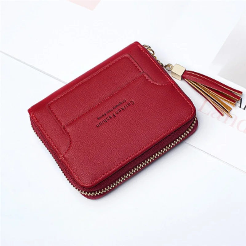 Wallet Female PU Leather Women Wallets Zipper Coin Purse Wallet Female Vintage Fashion Women Wallet Small Card Holder Red
Wallet Female PU Leather Women Wallets Zipper Coin Purse Wallet Female Vintage Fashion Women Wallet Small Card Holder Red