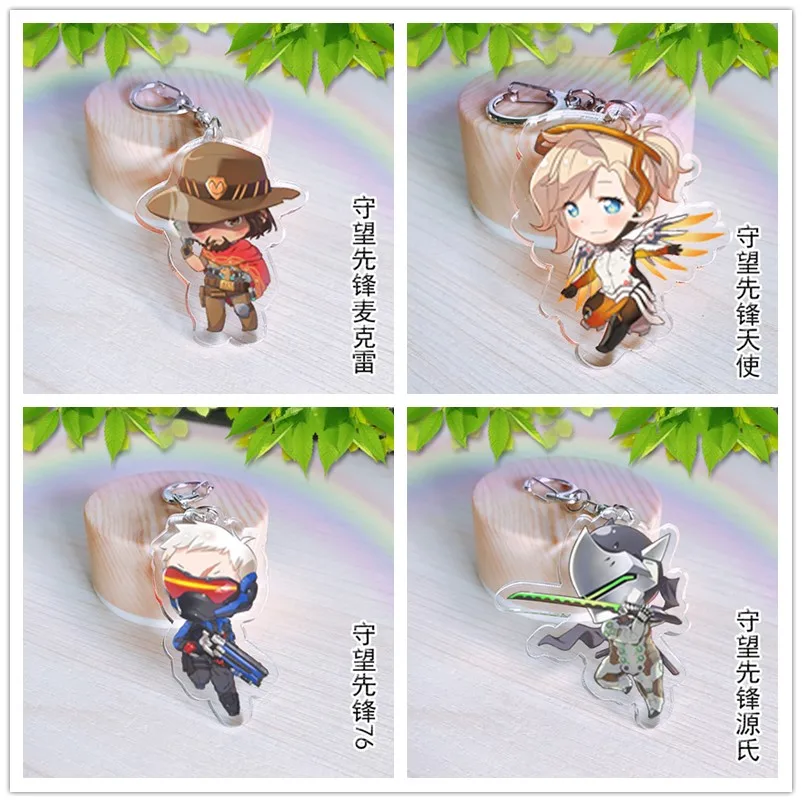Game Overwatch Cosplay D.VA Mei Genji Hanzo Keychain Double Sided Cosplay Cartoon Keyring Key Chain Pendants High Quality
Game Overwatch Cosplay D.VA Mei Genji Hanzo Keychain Double Sided Cosplay Cartoon Keyring Key Chain Pendants High Quality