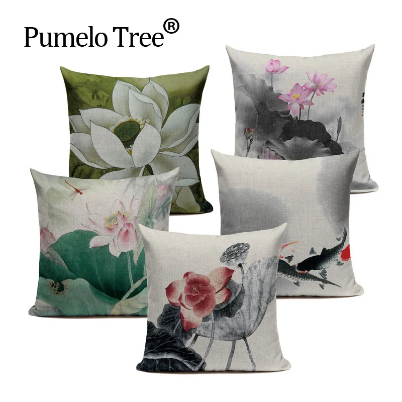 Custom Cushion Covers Vintage Chinese Style Lotus Creative Cushions Car High Quality Home Decoration Cushion Cover Pillow Case
Custom Cushion Covers Vintage Chinese Style Lotus Creative Cushions Car High Quality Home Decoration Cushion Cover Pillow Case