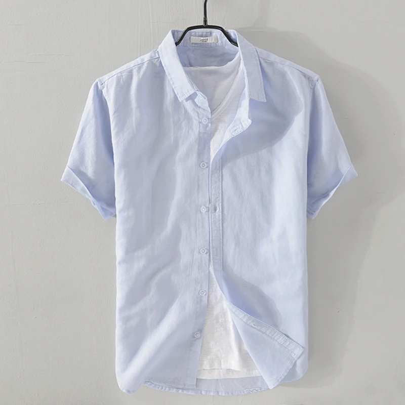 Suehaiwe's brand short sleeve linen shirt men summer blue solid shirt male square collar cotton and flax shirts mens camisa
Suehaiwe's brand short sleeve linen shirt men summer blue solid shirt male square collar cotton and flax shirts mens camisa