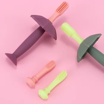 Umbrella Shape Safe Soft Silicone Bristle Kids Baby Teeth Training Toothbrush Environmental Dental Oral Care for Baby
Umbrella Shape Safe Soft Silicone Bristle Kids Baby Teeth Training Toothbrush Environmental Dental Oral Care for Baby