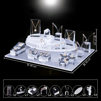 Acrylic Jewelry Set Display Holder Jewellery Case Necklace Stands Bracelet Rack Ring Earring Props Pendant Organizer #6
Acrylic Jewelry Set Display Holder Jewellery Case Necklace Stands Bracelet Rack Ring Earring Props Pendant Organizer #6