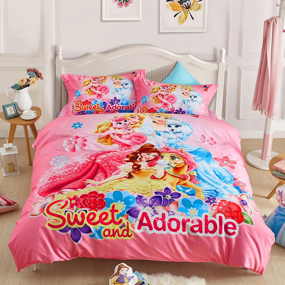 Disney sweet and adorable princess printed duvet cover set with Flat Sheet disney bedding set for as Christmas gift Cute style
Disney sweet and adorable princess printed duvet cover set with Flat Sheet disney bedding set for as Christmas gift Cute style