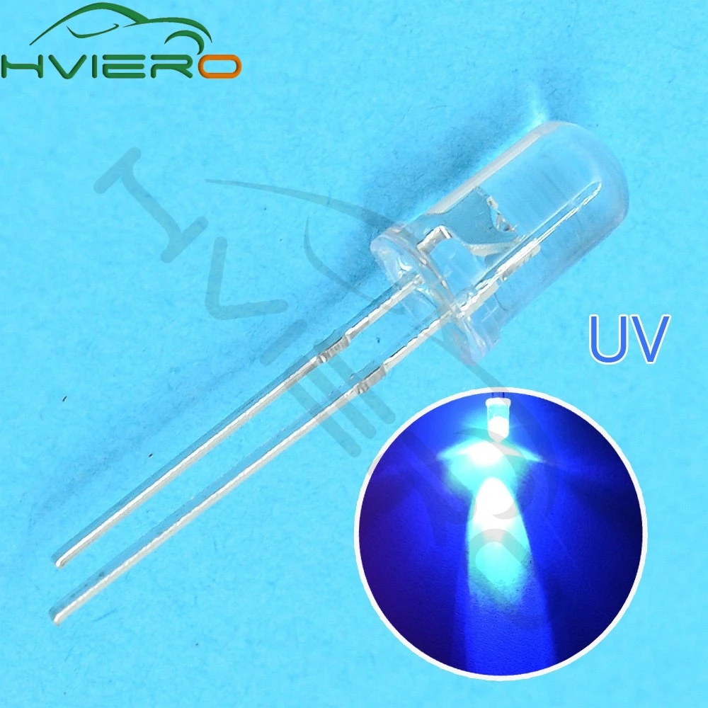 1000X 5mm Uv Purple Round Diode 3.0~3.4V 20MA Led Smd Bright Light Bulbs Electronic component Emitting Diodes F5 5mm Bulb Lamps
1000X 5mm Uv Purple Round Diode 3.0~3.4V 20MA Led Smd Bright Light Bulbs Electronic component Emitting Diodes F5 5mm Bulb Lamps