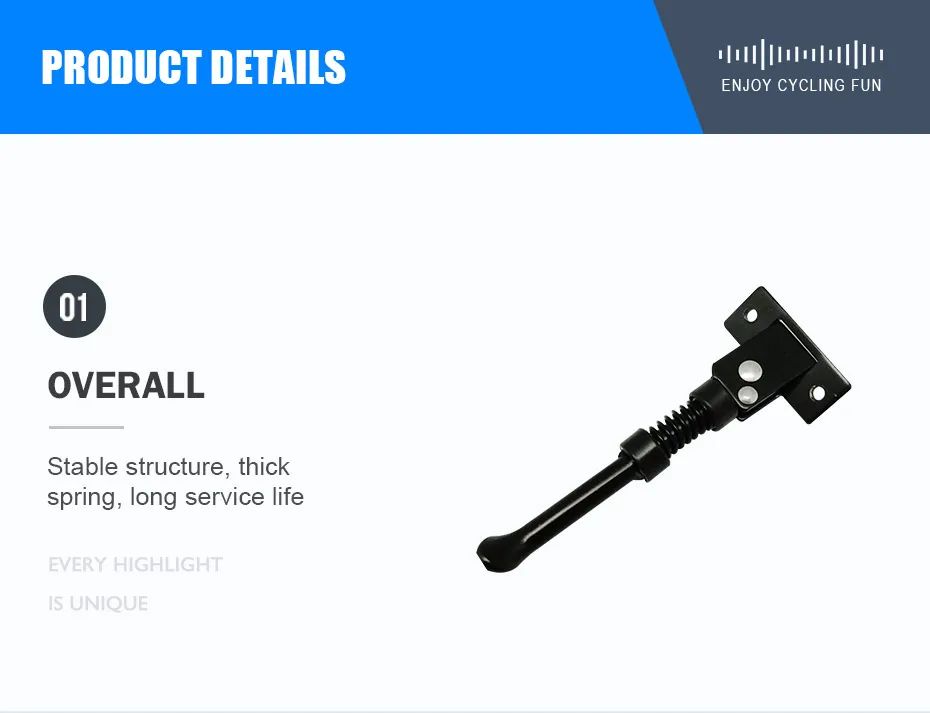 Best JS Aluminum Alloy Black Scooter Side Support E Scooter Kickstand Parking Stand For 10 Inch Electric Scooter Patinete Eletrico 4