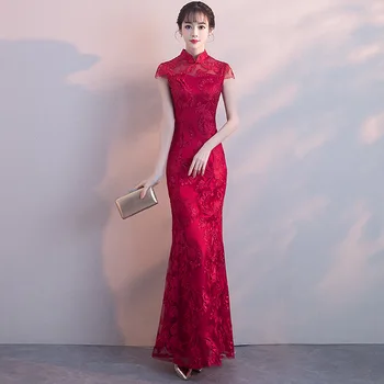 Elegant Mermaid Chinese Traditional Women Cheongsam Big Sixe 3XL Vestidso Embroidery Vintage Lady Dress Mandarin Collar Qipao
Elegant Mermaid Chinese Traditional Women Cheongsam Big Sixe 3XL Vestidso Embroidery Vintage Lady Dress Mandarin Collar Qipao