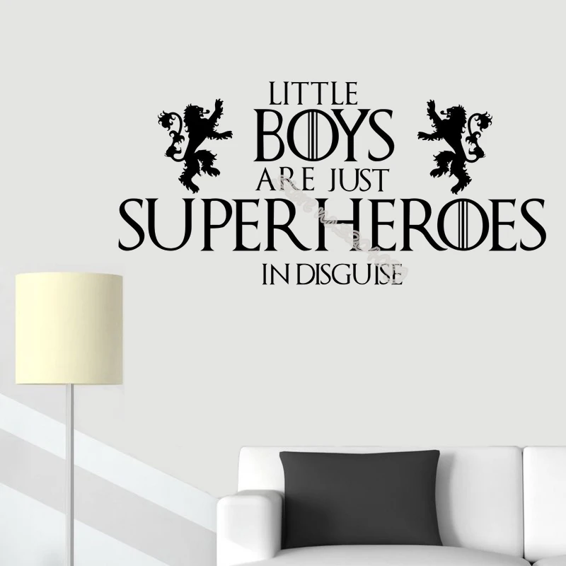 Game of Thrones Wall Sticker Little Boys Are Just Superheroes In Disguise Quote Decal Boys Teen bedroom Living Room poster EB504
Game of Thrones Wall Sticker Little Boys Are Just Superheroes In Disguise Quote Decal Boys Teen bedroom Living Room poster EB504