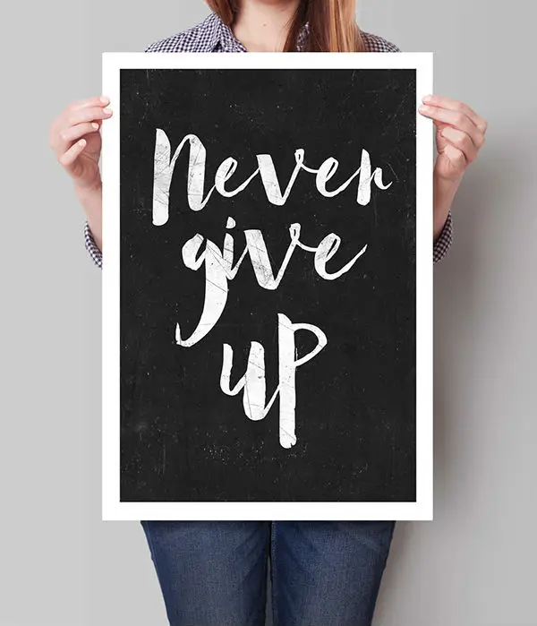 Distressed Wisdom Inspirational Print Office Decor Motivational Quote Typography Art Home Decor Typographic Print