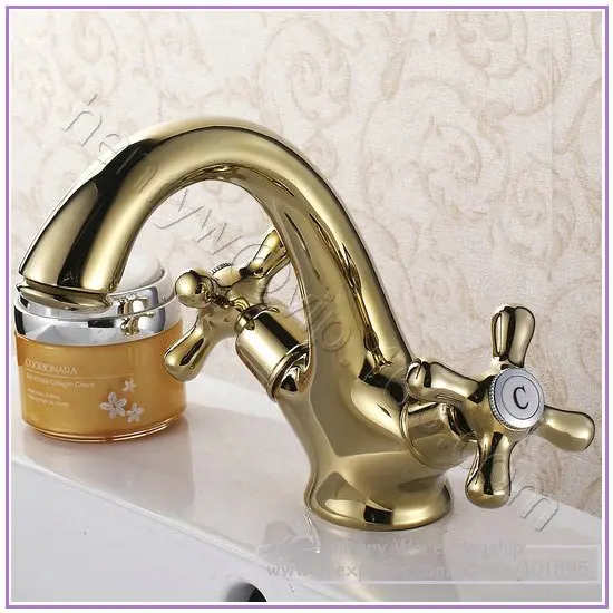 L15065 - Luxury Deck Mounted Gold Color Brass Material Hot & Cold Water Double Handle Cabinet Faucet
L15065 - Luxury Deck Mounted Gold Color Brass Material Hot & Cold Water Double Handle Cabinet Faucet
