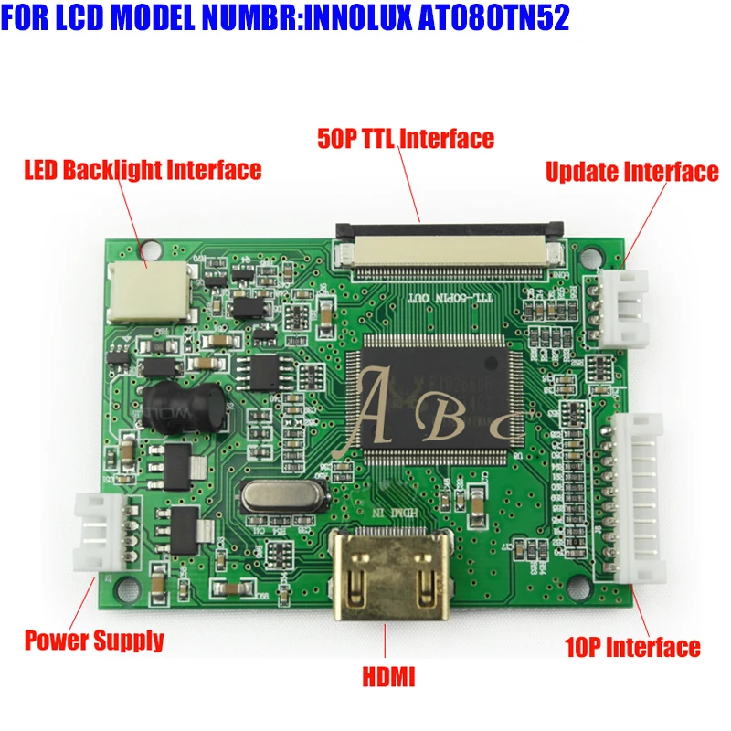 HDMI To 50P 40P TTL Parallel Controller Board Module Monitor for Raspberry PI 2 IPS TFT LCD Display AT080TN52 8" 800x600 Panel
HDMI To 50P 40P TTL Parallel Controller Board Module Monitor for Raspberry PI 2 IPS TFT LCD Display AT080TN52 8" 800x600 Panel