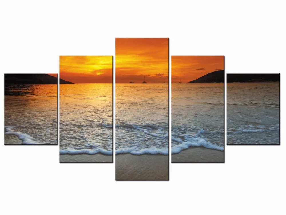5 Pieces Poster Modern Wall Art Prints Sunset Painting Living Room Home Decor Beach Seascape Pictures Framed J009-046
5 Pieces Poster Modern Wall Art Prints Sunset Painting Living Room Home Decor Beach Seascape Pictures Framed J009-046