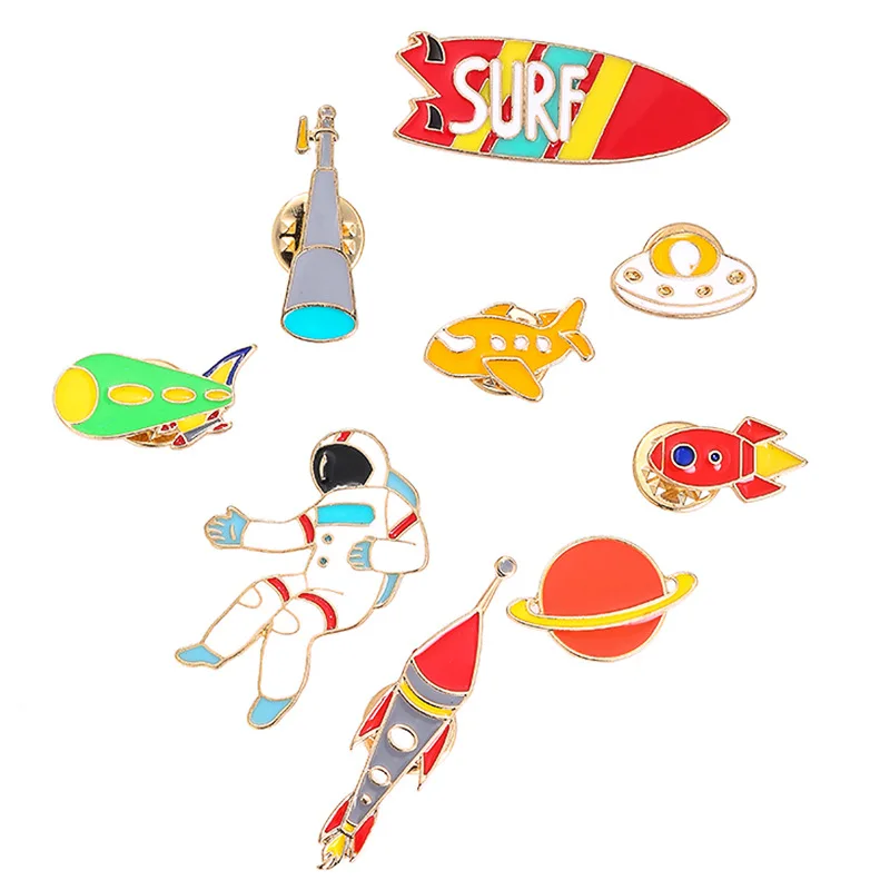 Space Travel Spaceman Rocket Enamel Pin Cartoon Astronaut Planet Brooch Lapel Pin Custom Badge Gift For Kids Backpack Coat Pin
Space Travel Spaceman Rocket Enamel Pin Cartoon Astronaut Planet Brooch Lapel Pin Custom Badge Gift For Kids Backpack Coat Pin