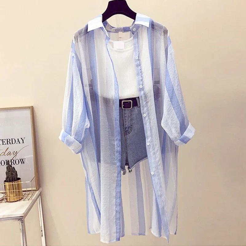 4 Styles Women Chiffon Cardigan Tops Blouse Striped Outwear Coat Vintage Thin Sun Protection Shirts Cover Up Sunscreen Blouse
4 Styles Women Chiffon Cardigan Tops Blouse Striped Outwear Coat Vintage Thin Sun Protection Shirts Cover Up Sunscreen Blouse