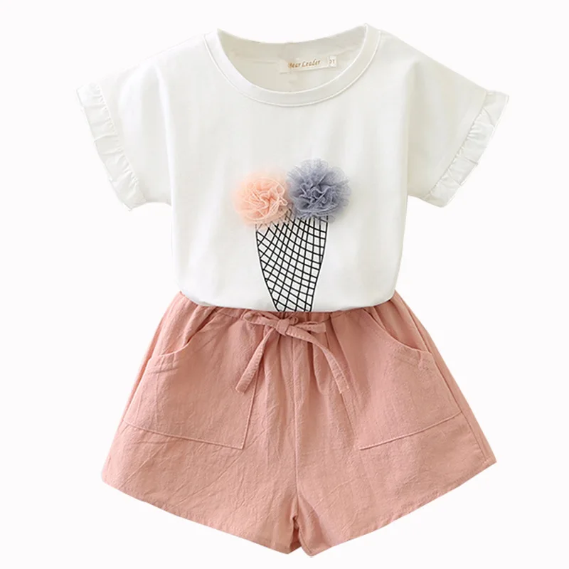 Girls Clothing Sets Summer Cotton Ice cream Pattern T-Shirt And Pants 2 Pcs Kids Clothes Toddler Girls Suits Children Clothing
Girls Clothing Sets Summer Cotton Ice cream Pattern T-Shirt And Pants 2 Pcs Kids Clothes Toddler Girls Suits Children Clothing