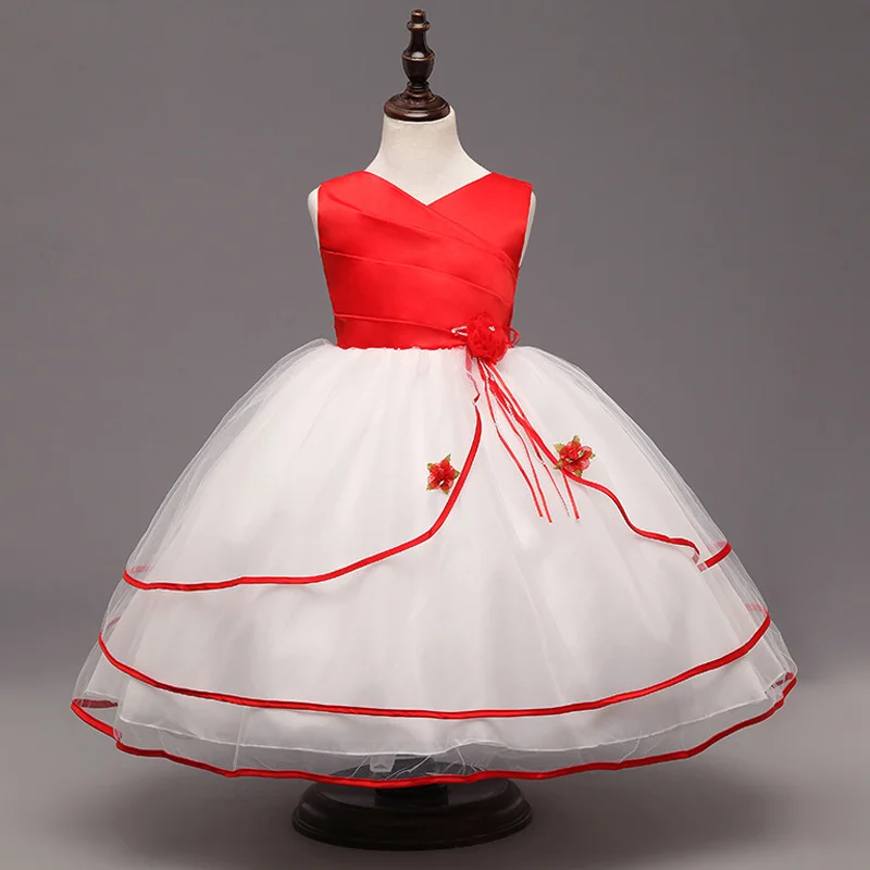 2016 New Lace Tulle Flower Girl Dress Princess Long evening Bridesmaid Gown Party Wedding Girls Bow Dresses Sleeveless for 2-10Y
2016 New Lace Tulle Flower Girl Dress Princess Long evening Bridesmaid Gown Party Wedding Girls Bow Dresses Sleeveless for 2-10Y