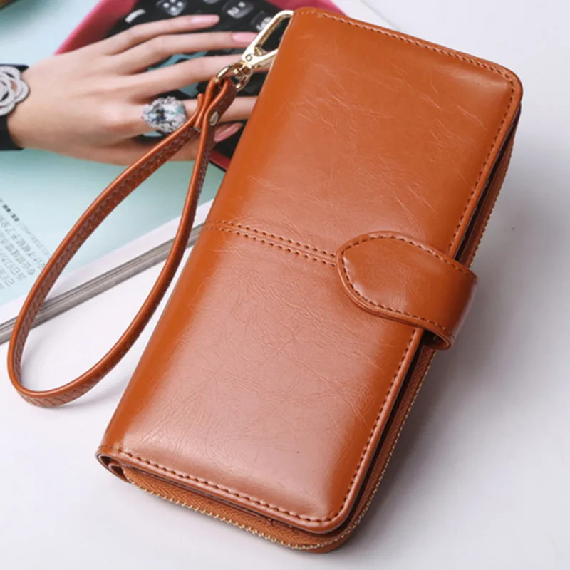 Wholesale retro oil wax skin popular style women's wallet zero wallet mobile phone bag large capacity hand wallet women bag
Wholesale retro oil wax skin popular style women's wallet zero wallet mobile phone bag large capacity hand wallet women bag