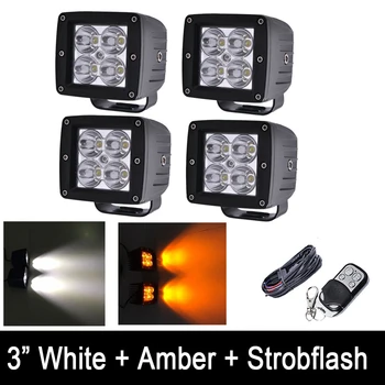 4x White / Amber Strobeflash LED Work Light Bar 3X3" Cube Pods Offroad Spot / Flood Beam for Offroad 4x4 JEEP SUV Truck ATV UTV
4x White / Amber Strobeflash LED Work Light Bar 3X3" Cube Pods Offroad Spot / Flood Beam for Offroad 4x4 JEEP SUV Truck ATV UTV