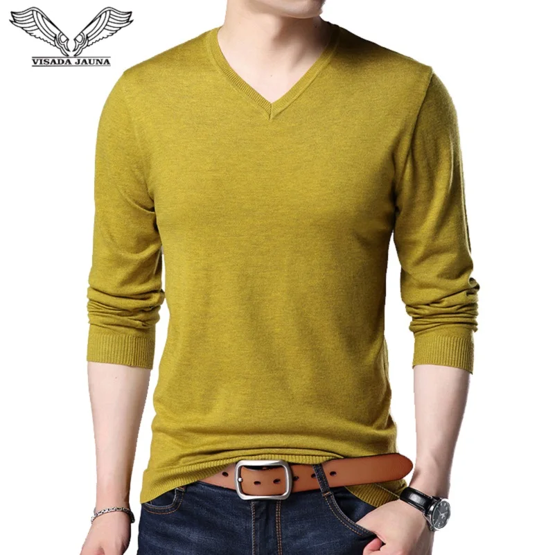 VISADA JAUNA Hombres Pullover O-neck Slim Fit Knitting Hombres Long Sleeve Sweaters Fashion V-neck Mens Sweaters Big Size N5870
VISADA JAUNA Hombres Pullover O-neck Slim Fit Knitting Hombres Long Sleeve Sweaters Fashion V-neck Mens Sweaters Big Size N5870