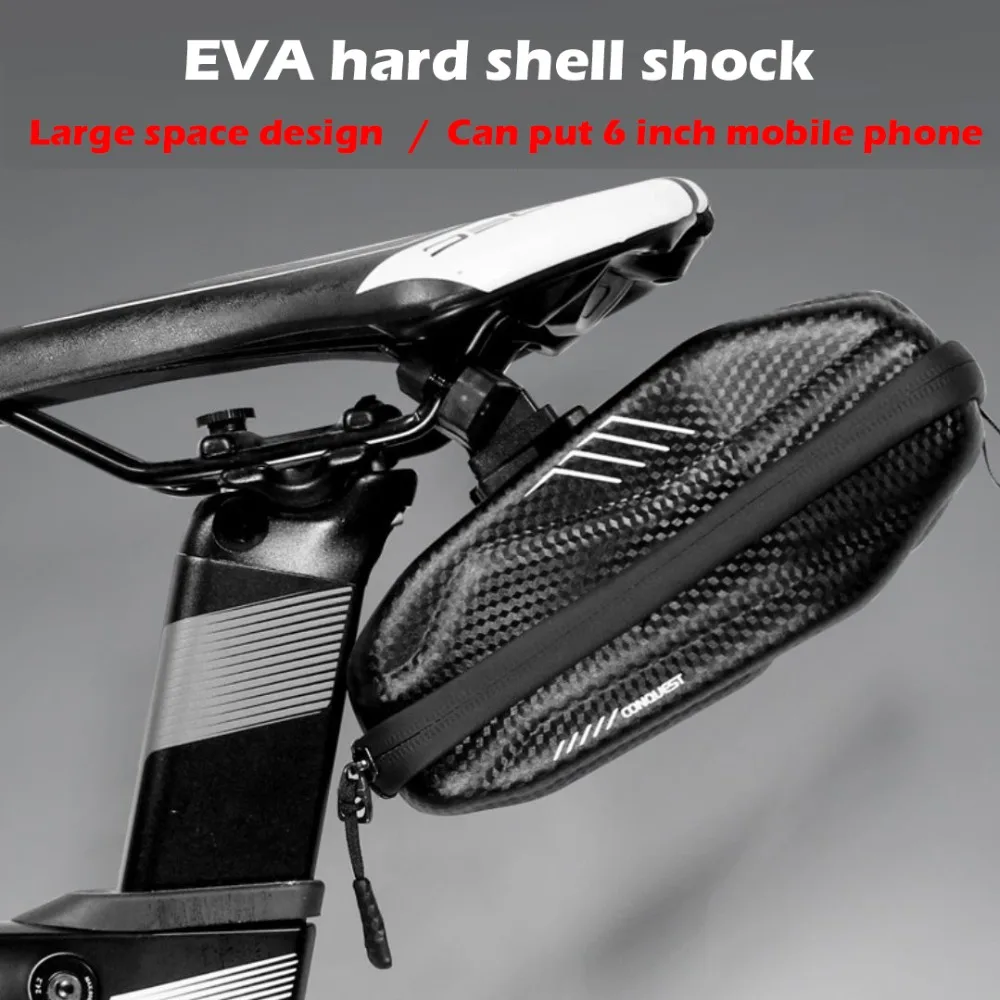 Wild Man Waterproof EVA hard shell 0.8L Bike Bag under Seat Bicycle Saddle Bag Road MTB Shockproof Cycling Pocket Accessories
Wild Man Waterproof EVA hard shell 0.8L Bike Bag under Seat Bicycle Saddle Bag Road MTB Shockproof Cycling Pocket Accessories
