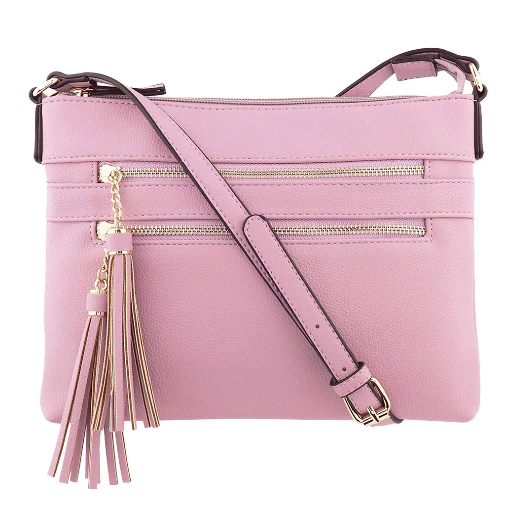 Fashion ladies double zipper solid color tassel shoulder bag Messenger bag mobile phone bag #Zer
Fashion ladies double zipper solid color tassel shoulder bag Messenger bag mobile phone bag #Zer
