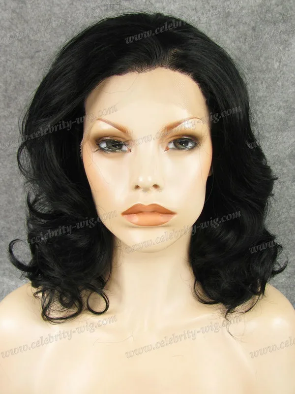 N19-1 Top beauty best sale Elegant jet black Curly Synthetic Lace Front Wig free shipping
N19-1 Top beauty best sale Elegant jet black Curly Synthetic Lace Front Wig free shipping