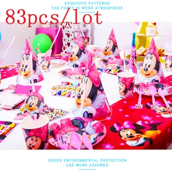 New Sale Disney Minnie Mouse Cup+Plate+Napkin+Straw Girl Birthday Party Wedding Gift Bag+Banner+Horn Decoration Supply 83Pcs/lot
New Sale Disney Minnie Mouse Cup+Plate+Napkin+Straw Girl Birthday Party Wedding Gift Bag+Banner+Horn Decoration Supply 83Pcs/lot